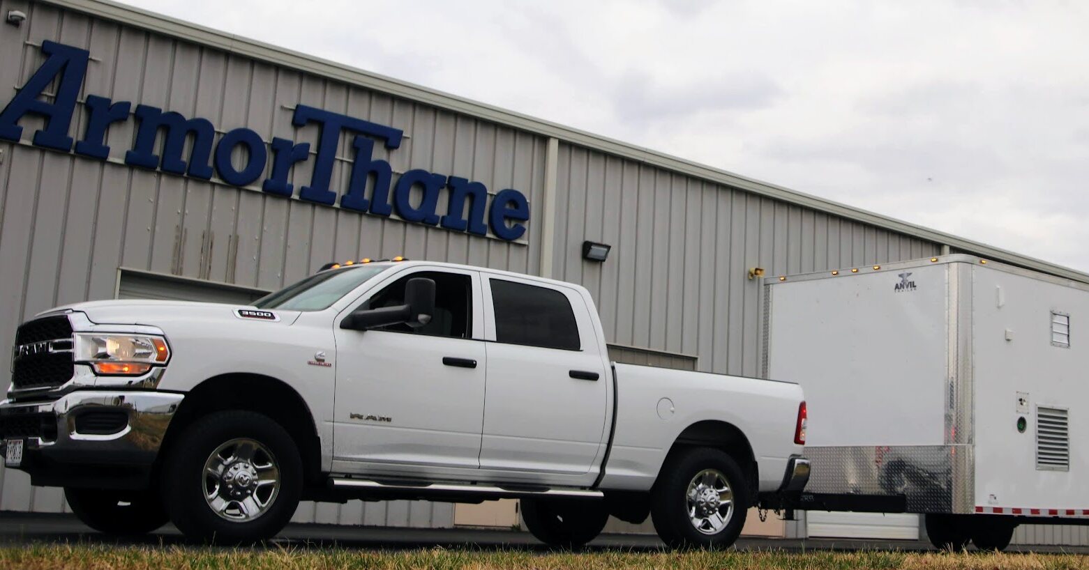 Mobile coatings rig parked at ArmorThane headquarters